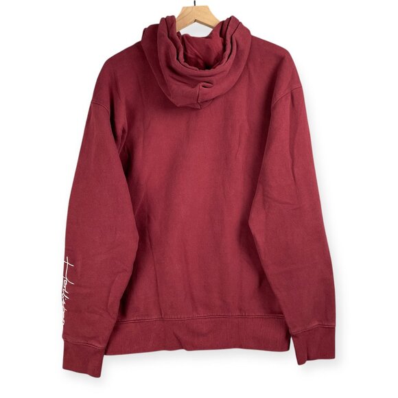 Hollister Hoodie Men’s XL Red Script Logo Must-Have Collection Pullover - Picture 2 of 7